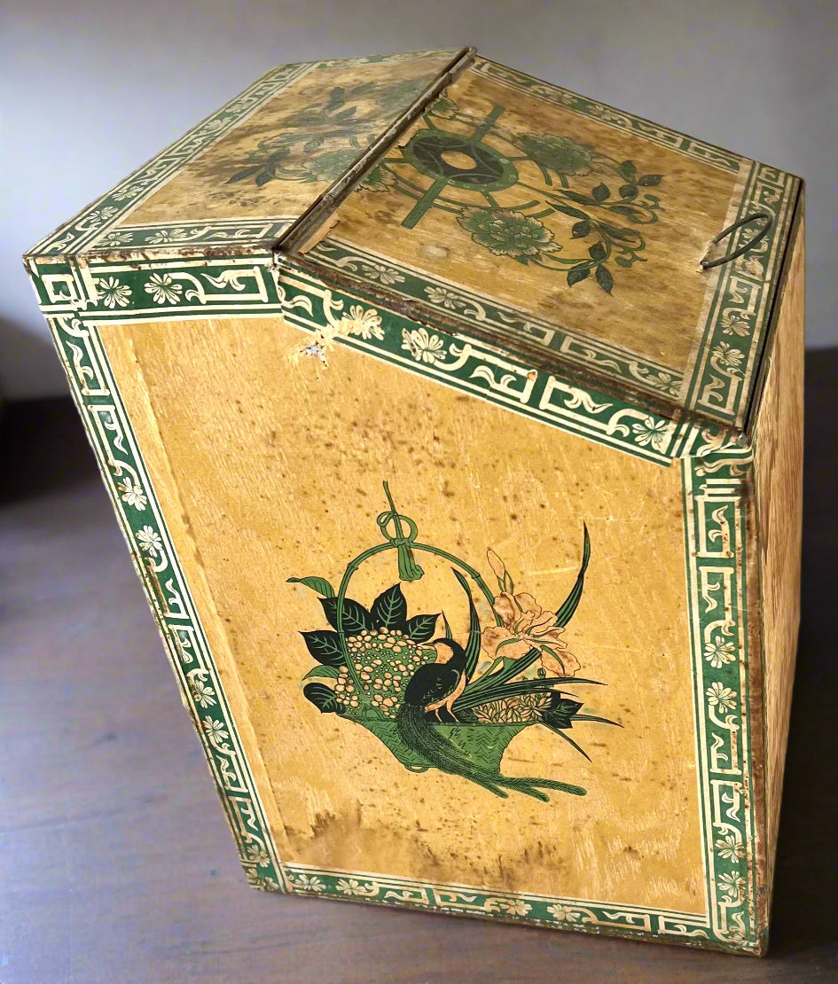 Antique Metal Tea Bin