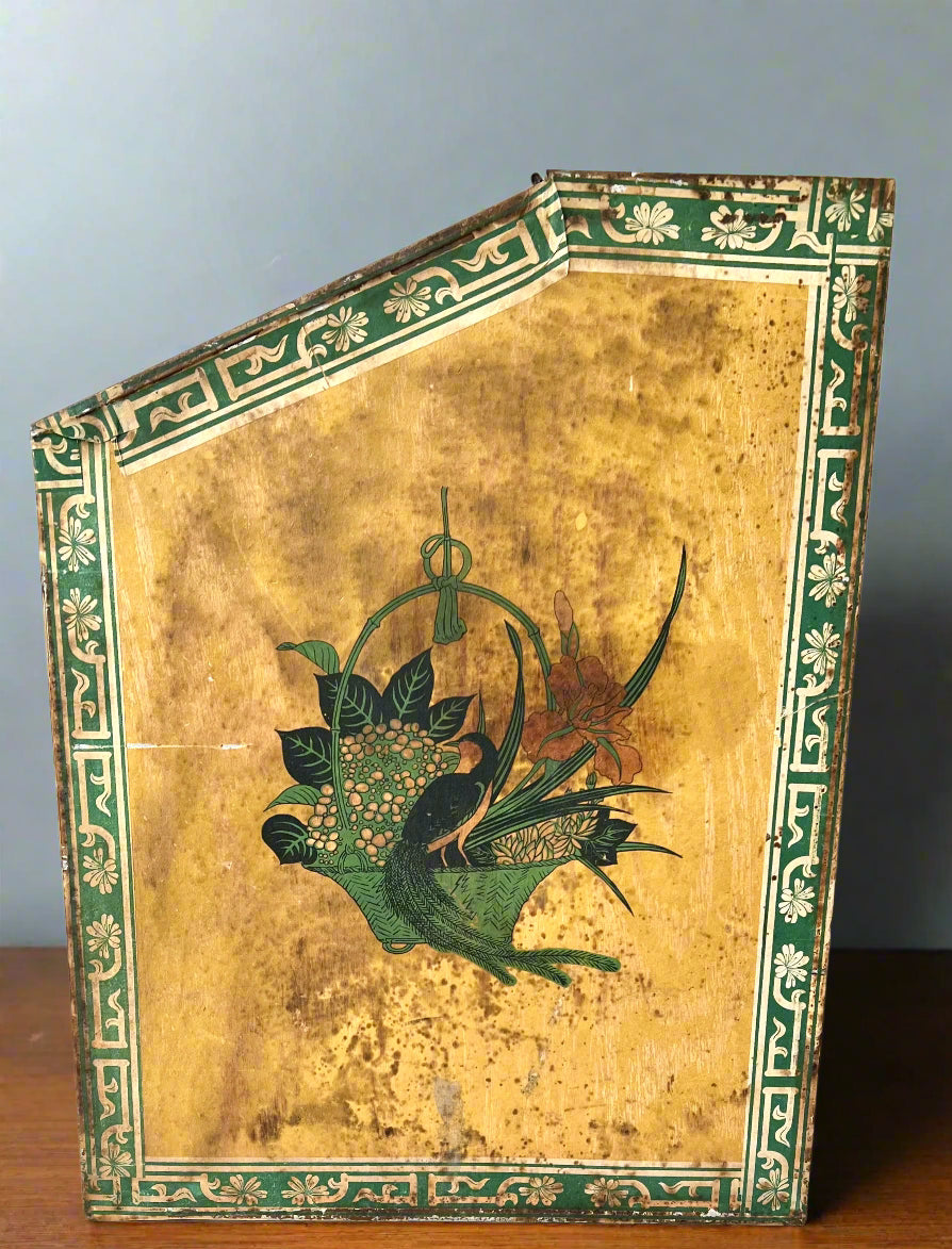 Antique Metal Tea Bin