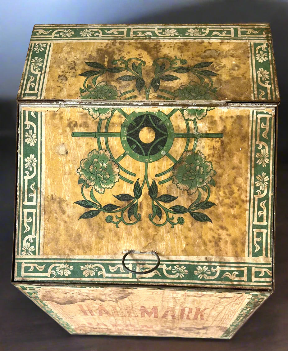 Antique Metal Tea Bin