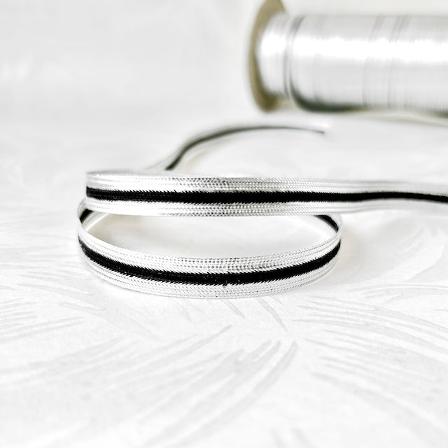 Metallic Striped Middy Braid