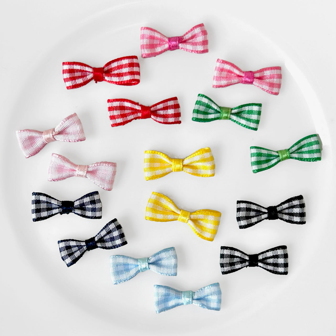 Mini Gingham Check Bow-Ties - Multiple Colorways