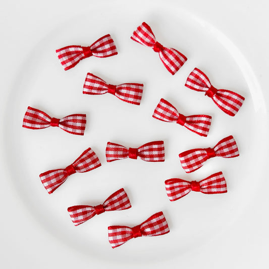 Mini Gingham Check Bow-Ties - Multiple Colorways