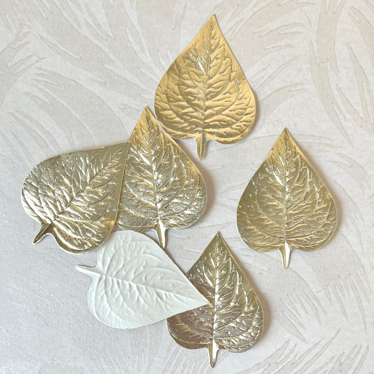 Hand Pressed Paper Birch Leaves