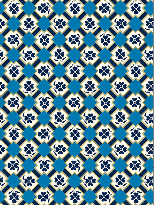 Remy Ezra Blue - Liberty of London Cotton Tana Lawn - Half Yard