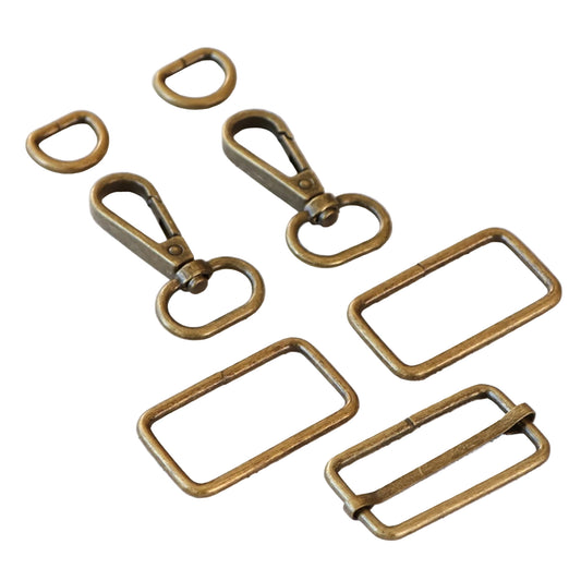 Webbing Strap Hardware Kit - 1-1/2in - Antique Gold