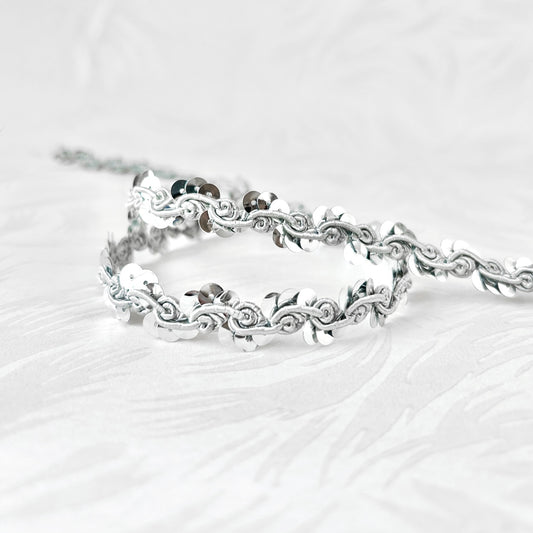 Sequin Scroll Braid - Multiple Colorways