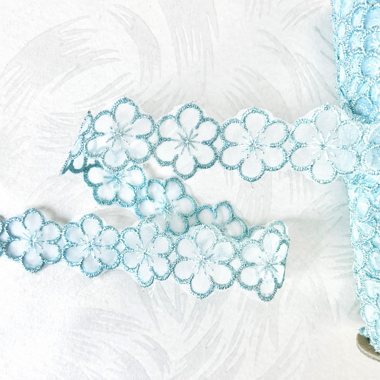 Sheer Sparkly Daisy Eyelet Lace - Multiple Colors