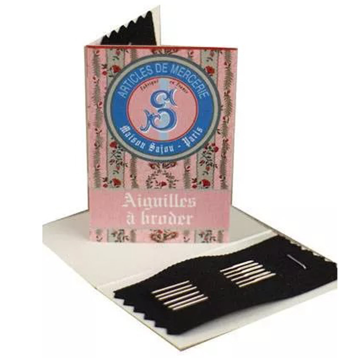 Embroidery Needles Round Point Pink Booklet - Sajou