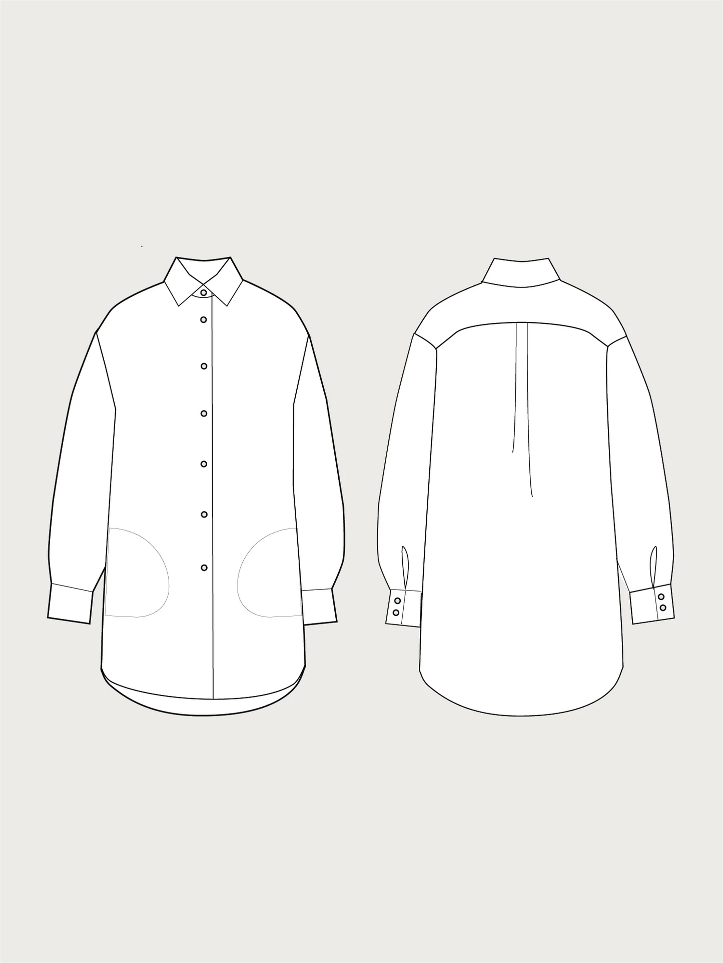 Oversized Shirt Pattern by The Assembly Line
