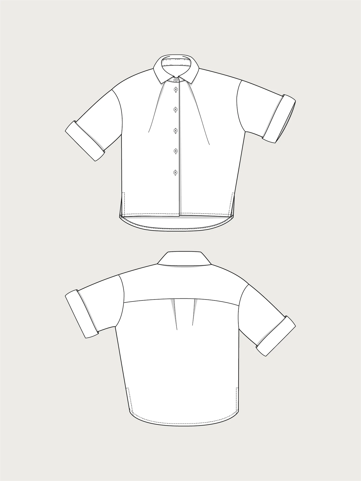 Front Pleat Shirt Pattern by The Assembly Line