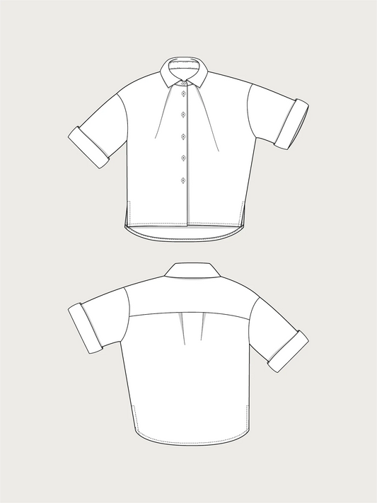 Front Pleat Shirt Pattern by The Assembly Line