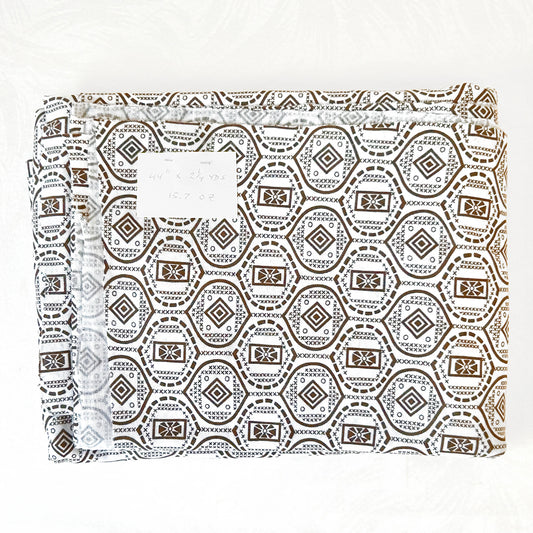 Single Knit Cotton Geometric Print Fabric - Vintage