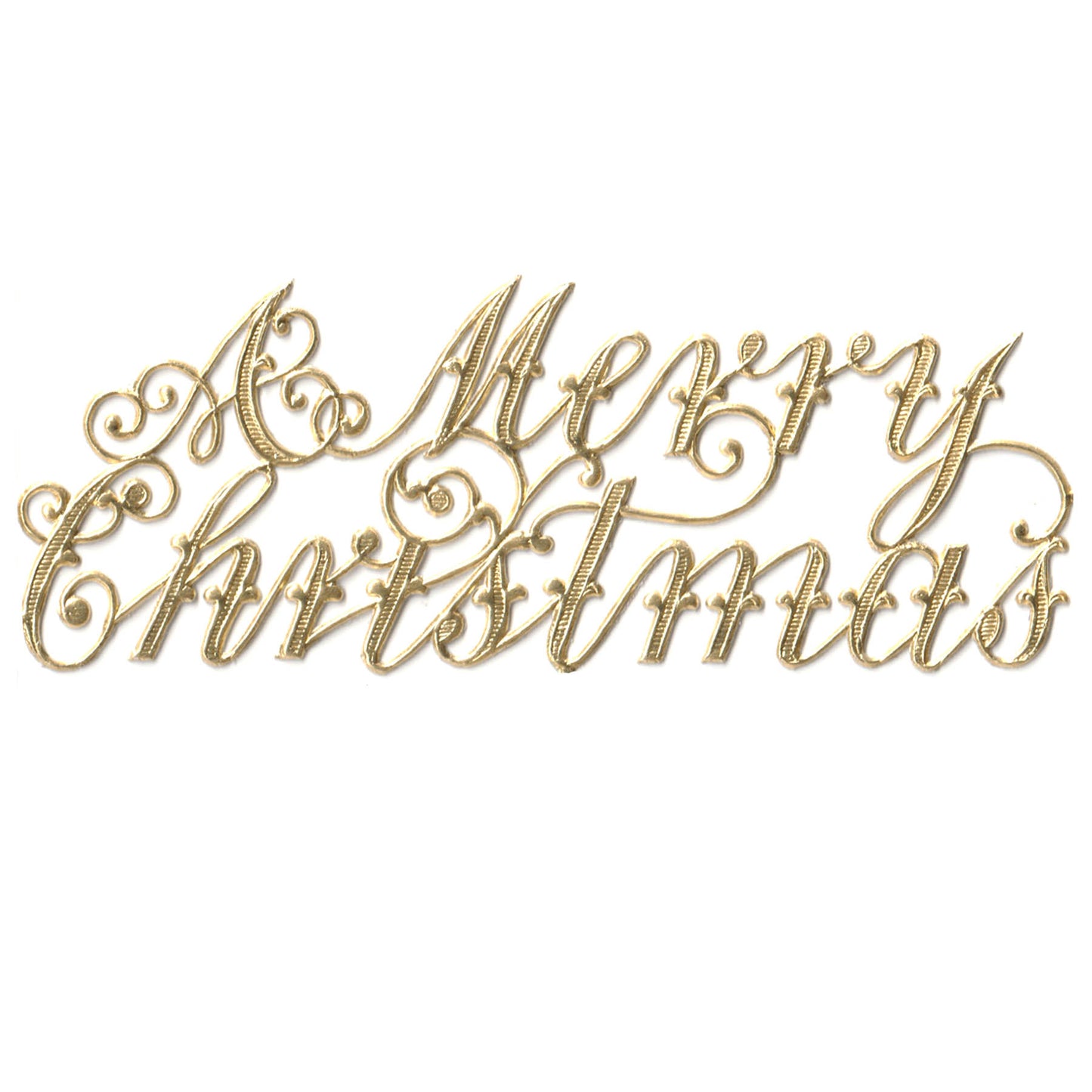 A Merry Christmas - Dresden Die-Cut Phrase - 4 Piece