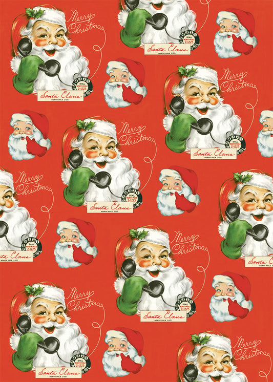 Merry Christmas Santa - Cavallini Wrap & Poster