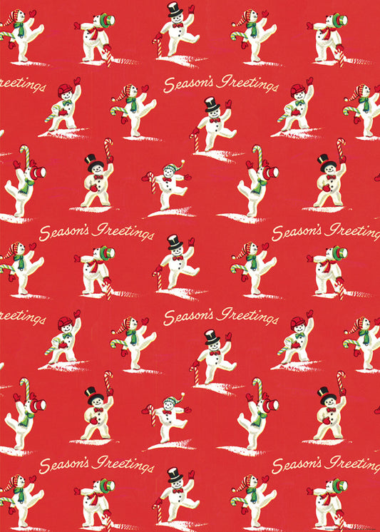 Snowman - Cavallini Wrap & Poster