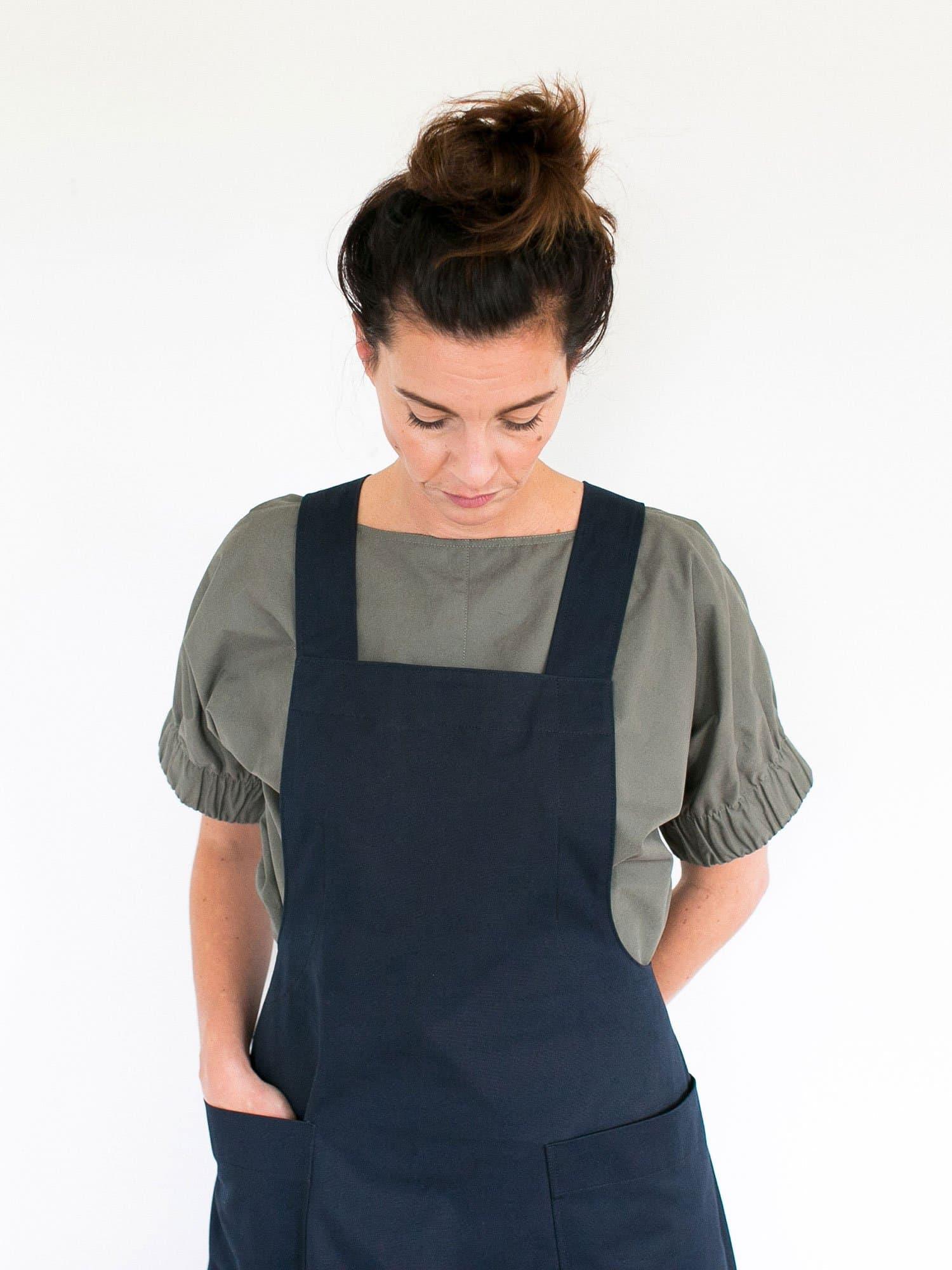 Apron Dress Pattern by The Assembly Line Rose Mille Apron Dress Pattern by The Assembly Line Rose Mille