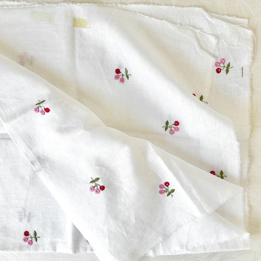 embroidered-cherries-cotton-linen-fabric