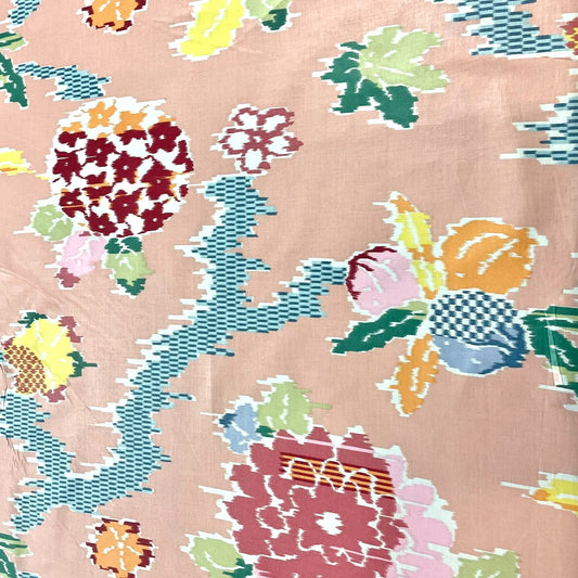 Abstract Jay Yang Floral Fabric - Vintage