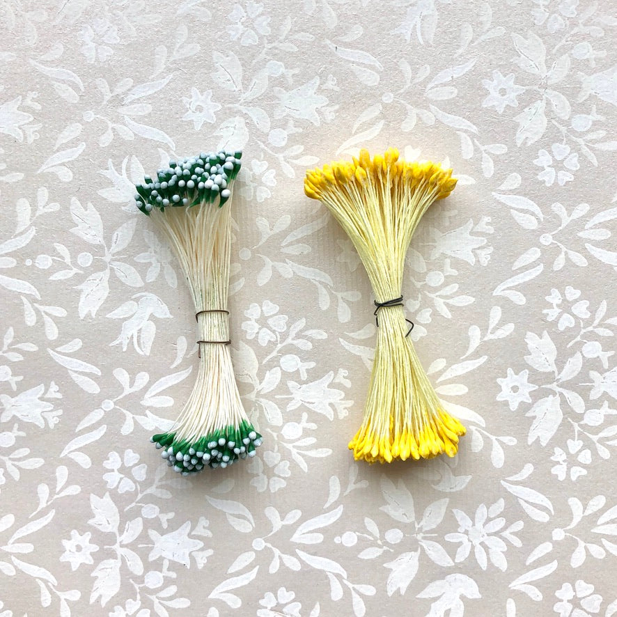 Vintage Flower Stamens, Two Color 2 Pack