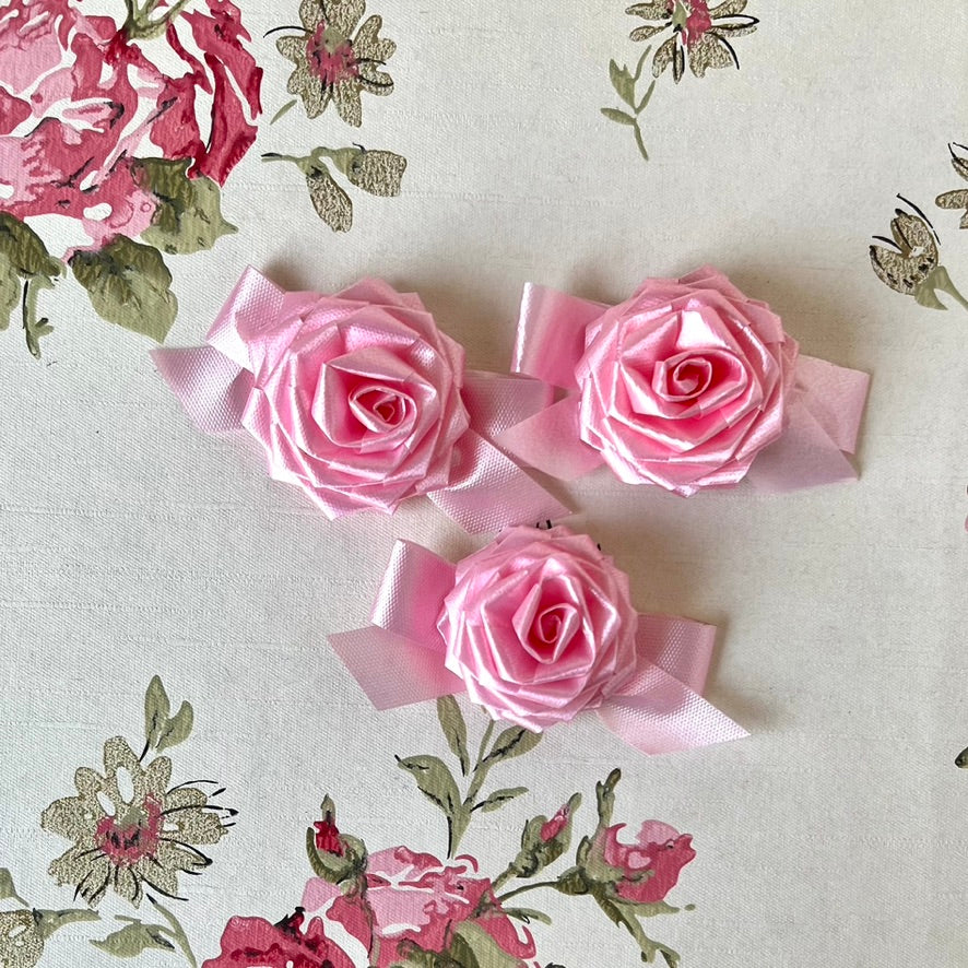 Rolled Ribbon Roses - Vintage