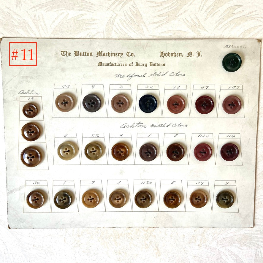 Button Salesman Sample Cards - The Button Machinery Co.