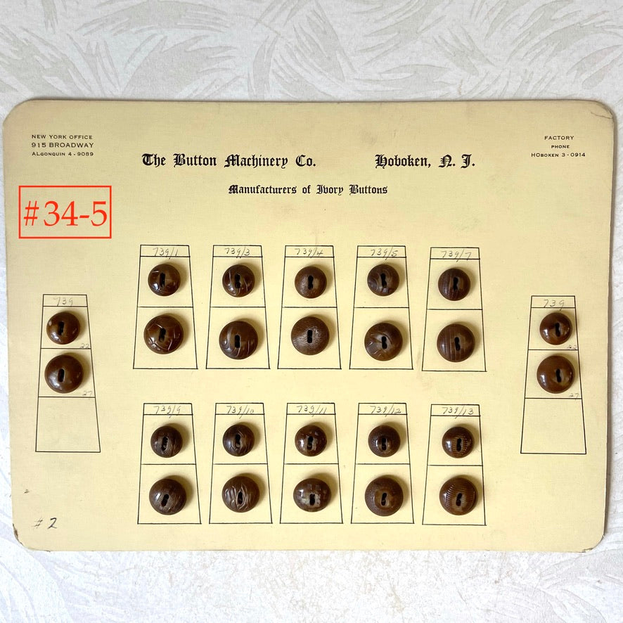 Button Salesman Sample Cards - The Button Machinery Co.
