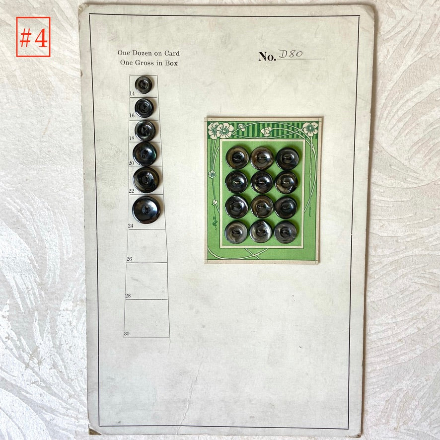 Mother of Pearl Button Salesman Sample Cards - Assorted