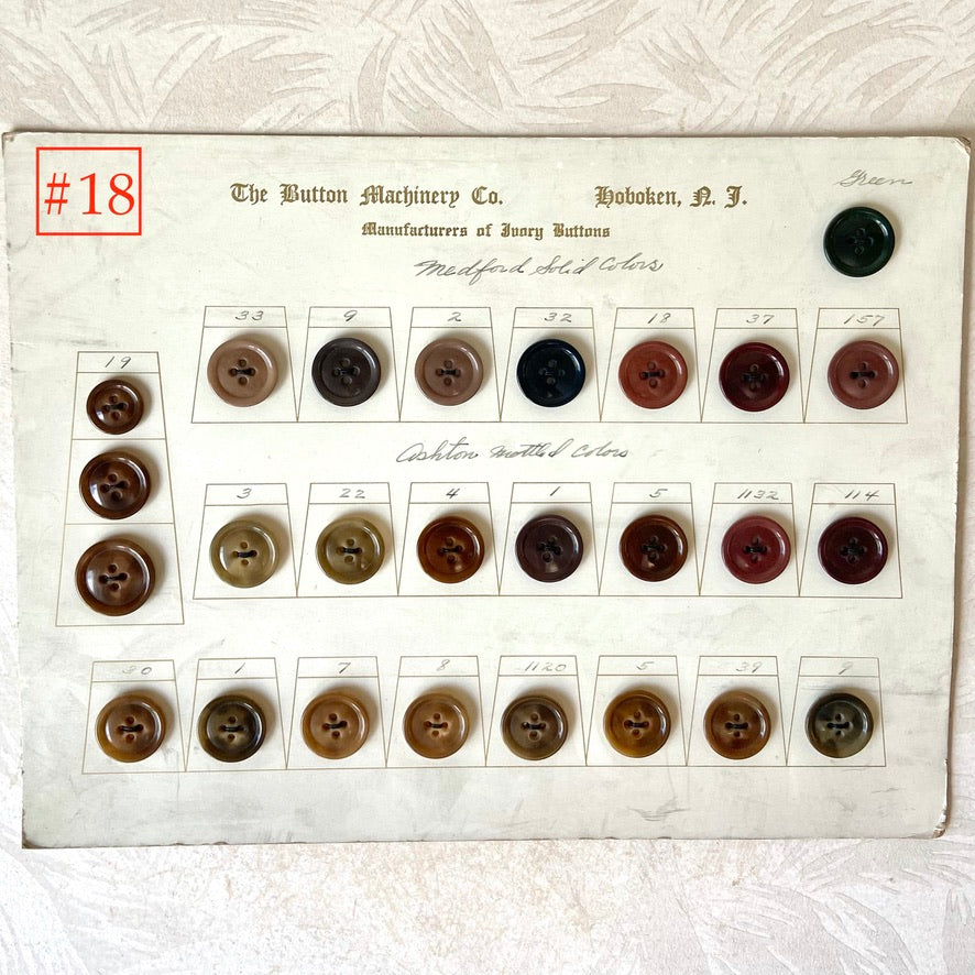 Button Salesman Sample Cards - The Button Machinery Co.