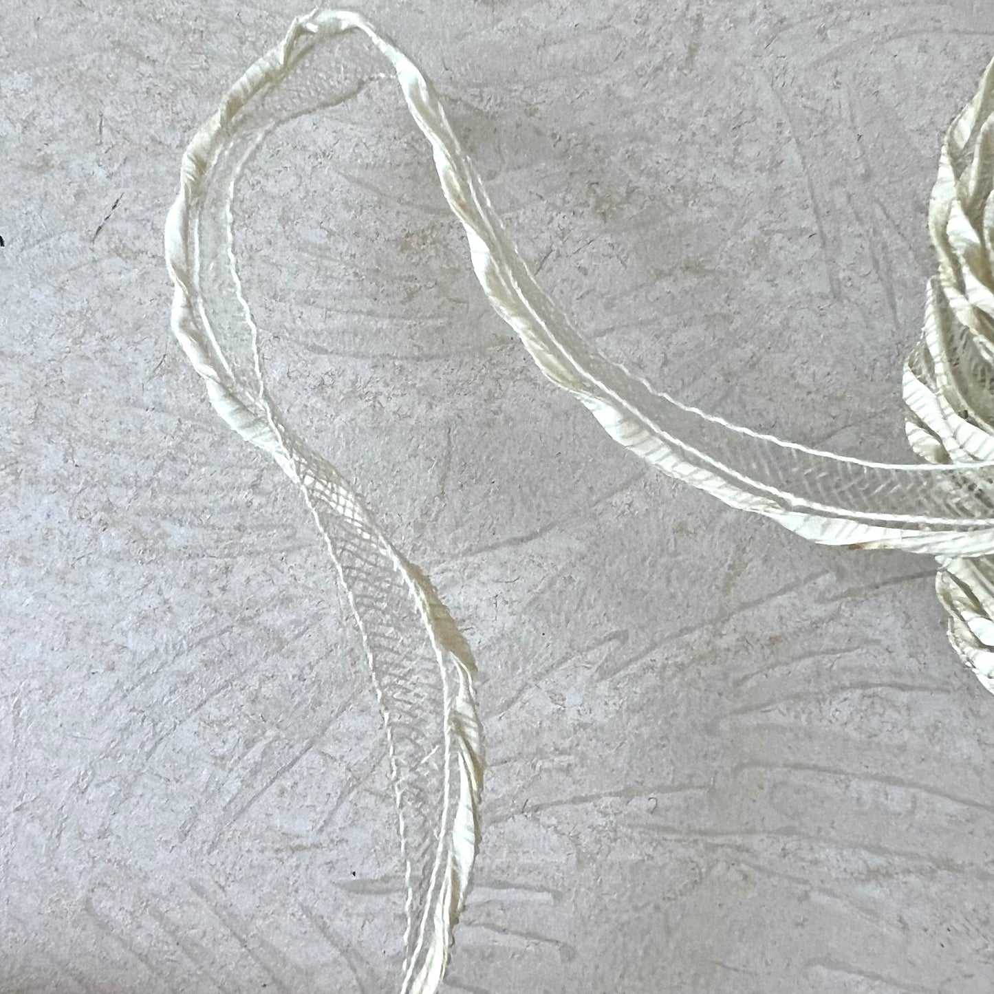 Narrow White Horsehair Millinery Braid - Vintage Switzerland