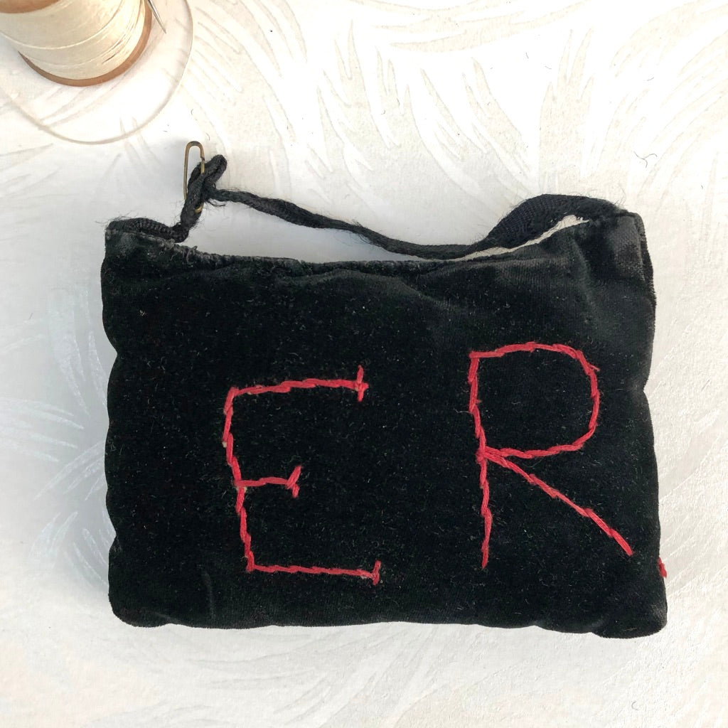 Antique Velvet Primer Embroidered Pincushion