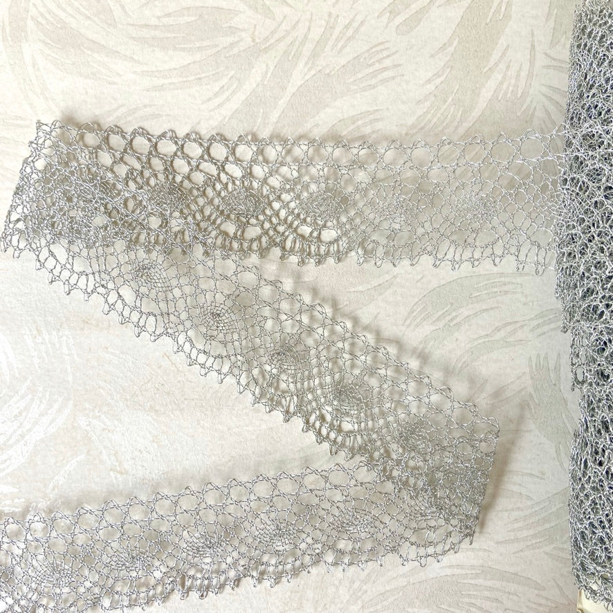 Cotton Metallic Lace - Multiple Colors