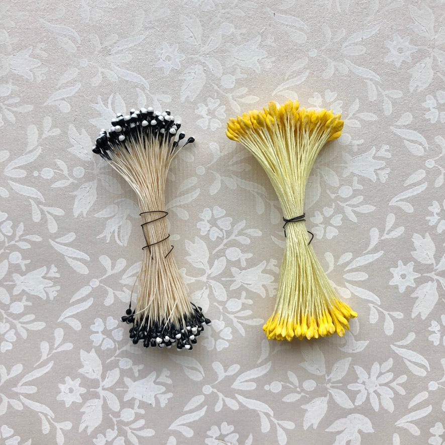 Vintage Flower Stamens, Two Color 2 Pack