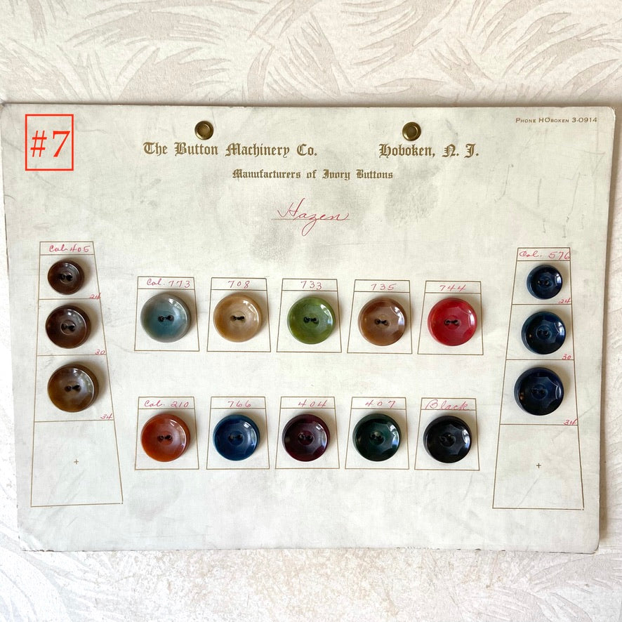 Button Salesman Sample Cards - The Button Machinery Co.