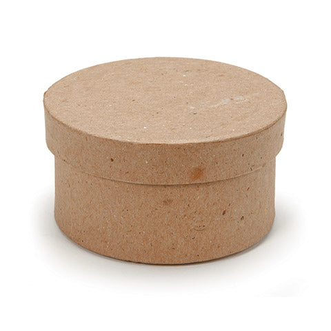 Kraft Paper Maché Mini Round Box