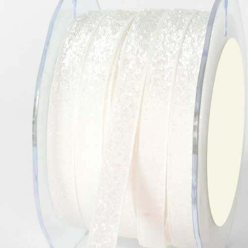 White Ombre Metallic ribbon 3/8"