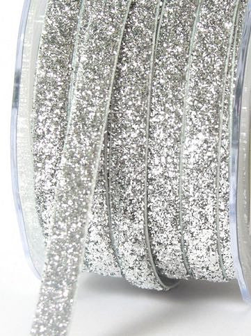 Silver metallic 3/8" ribbon