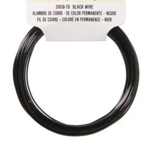 Shiny Black Craft Wire, 20 Gauge