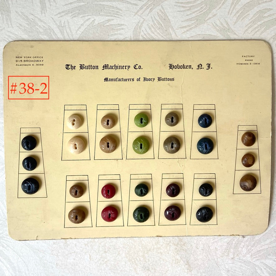 Button Salesman Sample Cards - The Button Machinery Co.