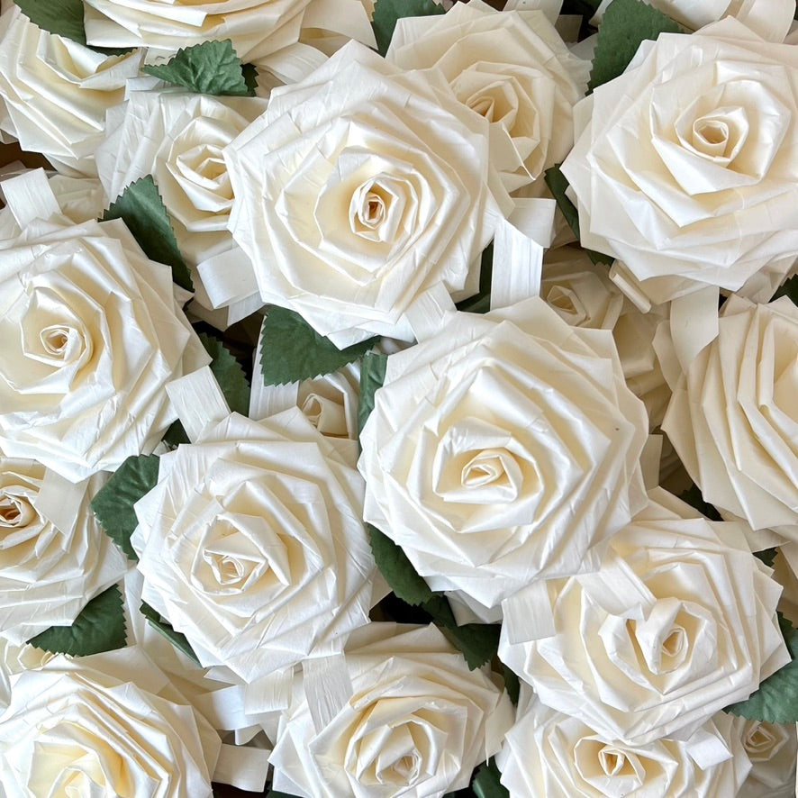 Rolled Ribbon Roses - Vintage