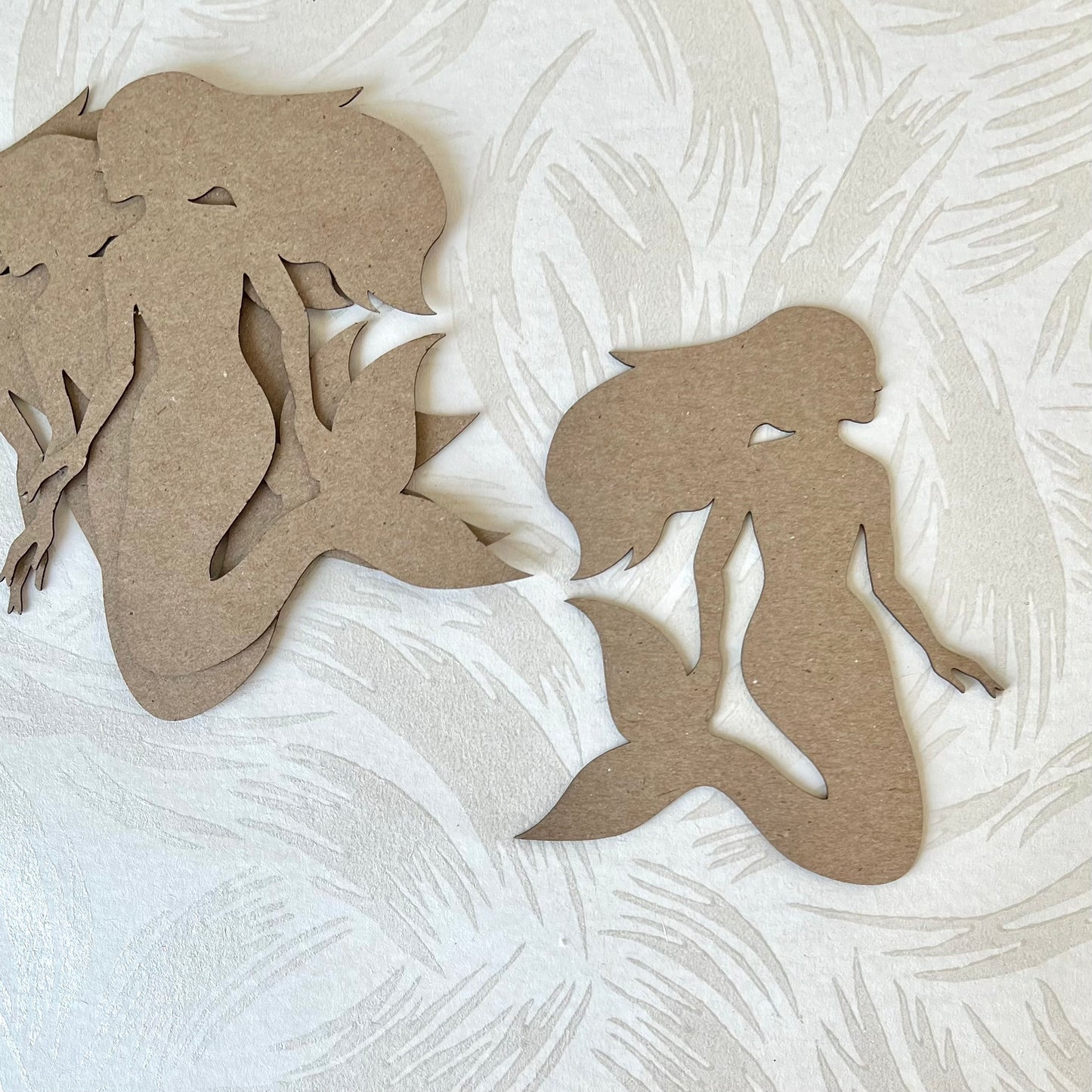 Die-Cut Chipboard Mermaid - 4 Pieces