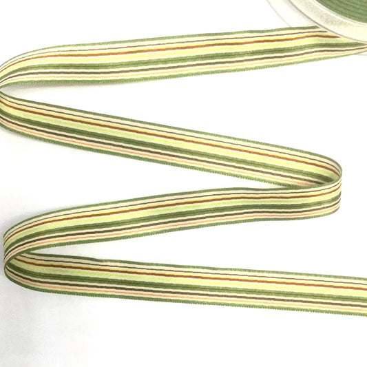 Narrow Stripe Matt Satin Ribbon