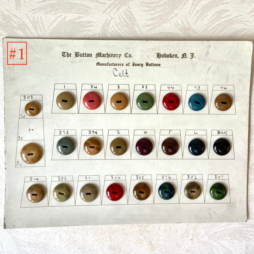 Button Salesman Sample Cards - The Button Machinery Co.