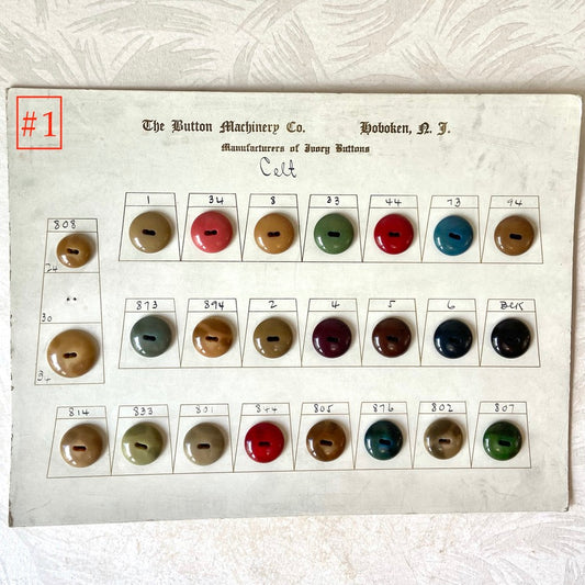 Button Salesman Sample Cards - The Button Machinery Co.