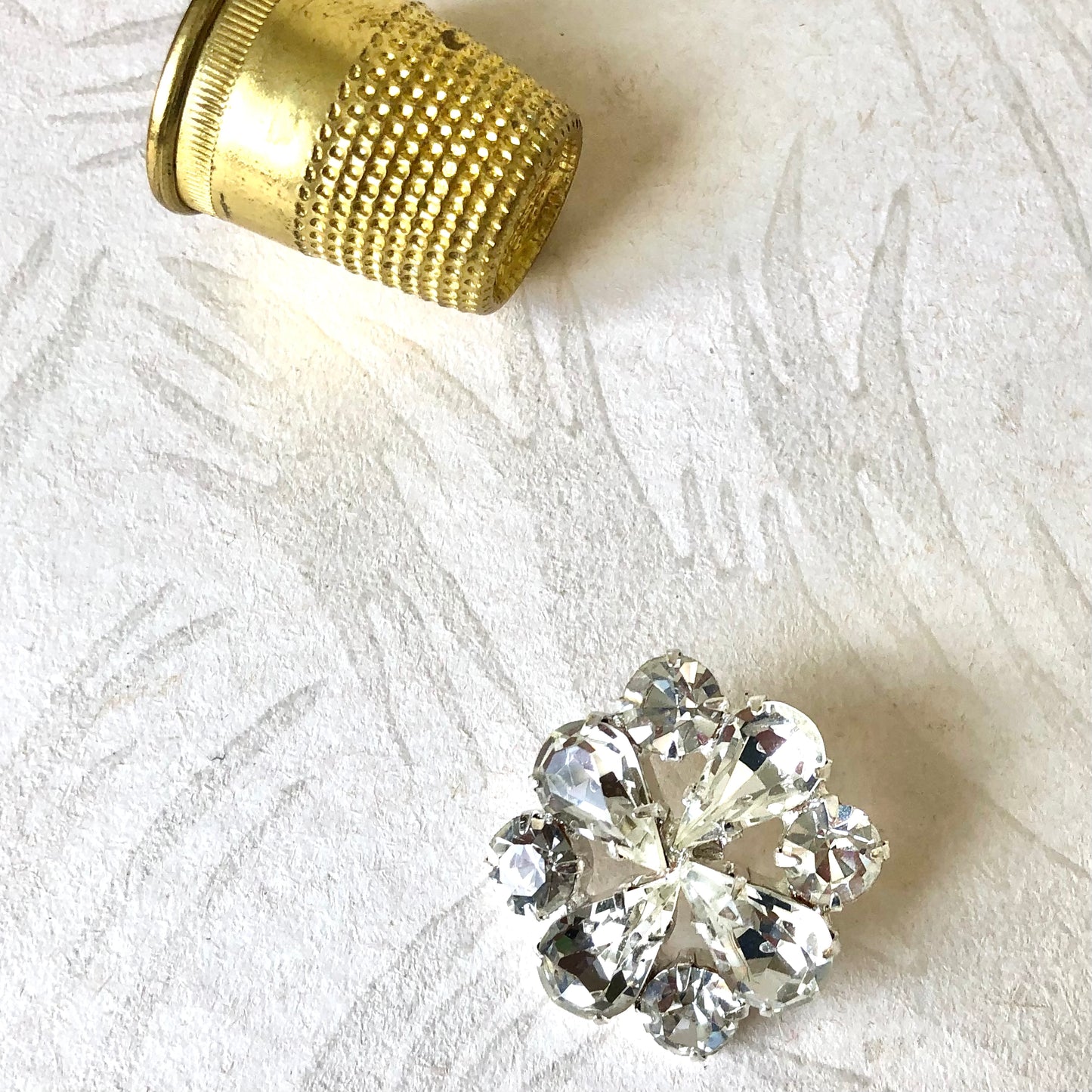 Rhinestone Crystal Buttons - Vintage
