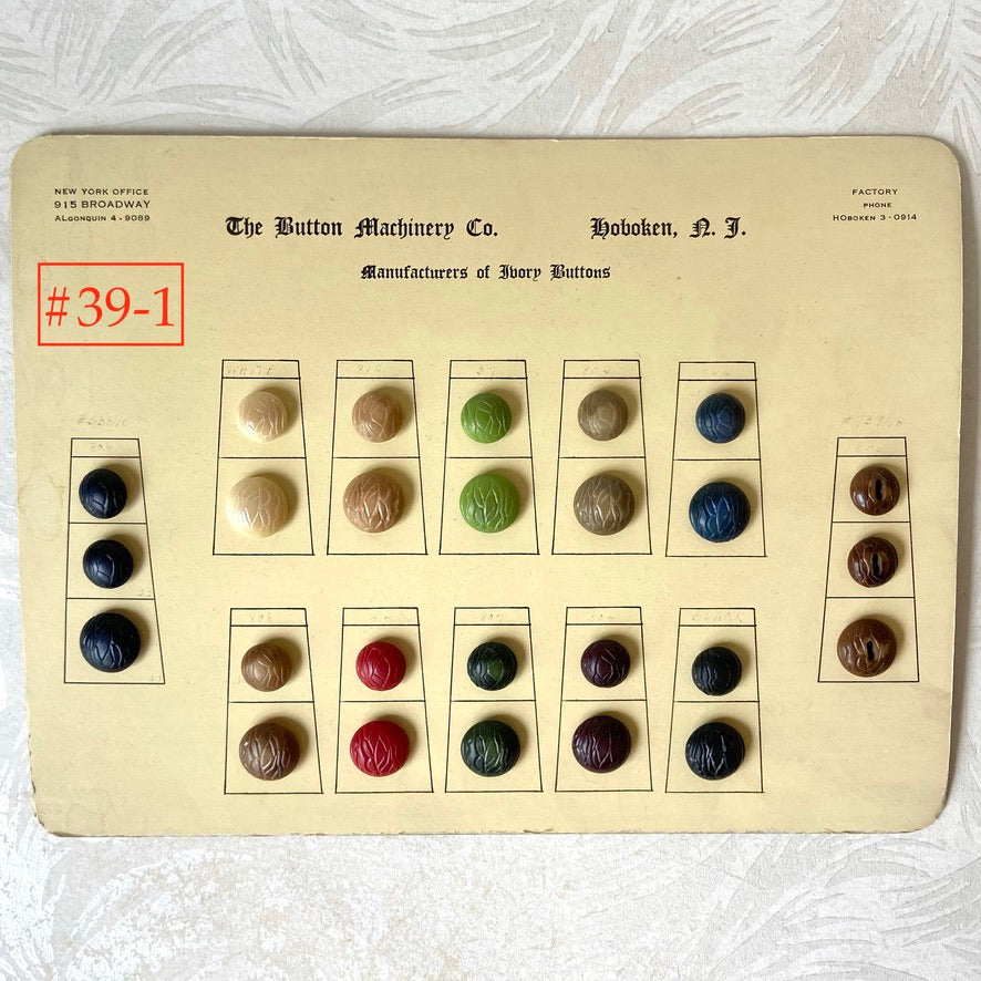 Button Salesman Sample Cards - The Button Machinery Co.