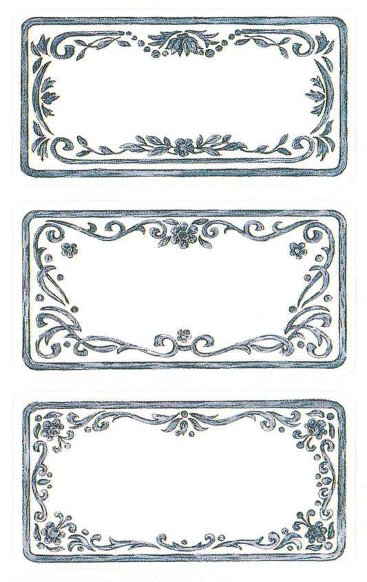 Rustic Floral Flourish Labels - Stickers