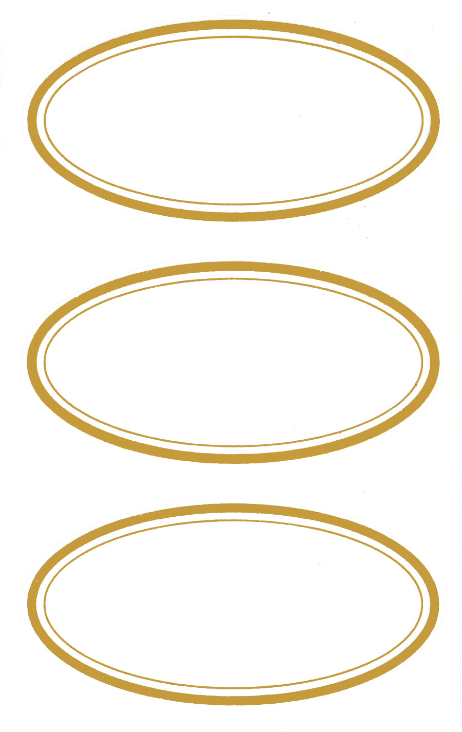 Elegant Oval Metallic Gold Labels - Stickers