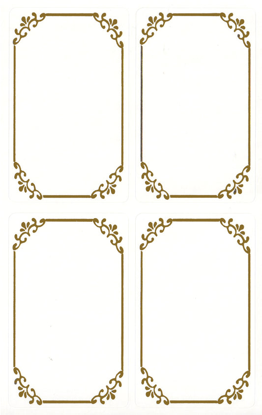 Filigree Metallic Gold Labels - Stickers