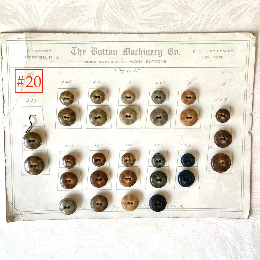 Button Salesman Sample Cards - The Button Machinery Co.