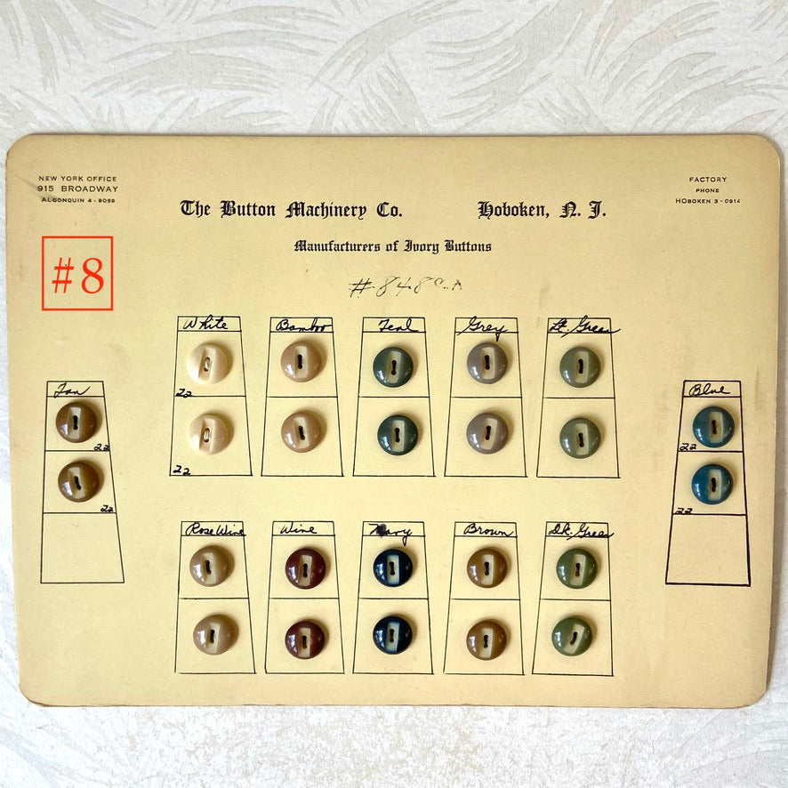 Button Salesman Sample Cards - The Button Machinery Co.